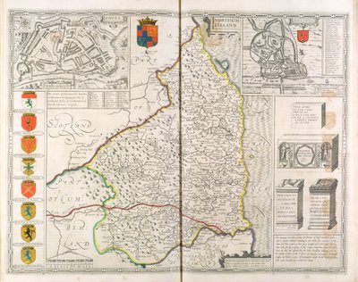 Carte du Northumberland, de 